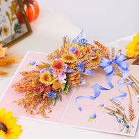 Wheat Floral Branch Greeting Card