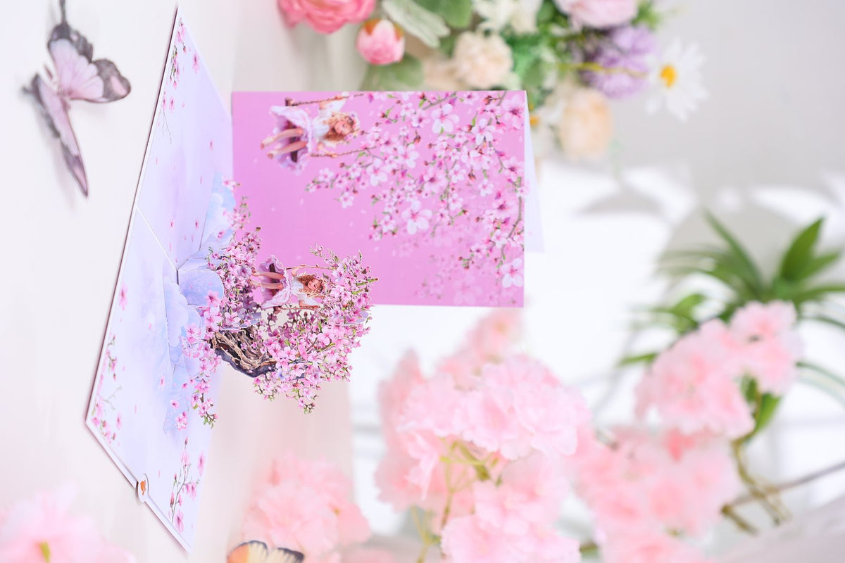 Crescent Moon Cherry Blossom 3D Pop Up Card