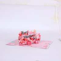 Valentine's Day Pink Heart & Gift Greeting Card