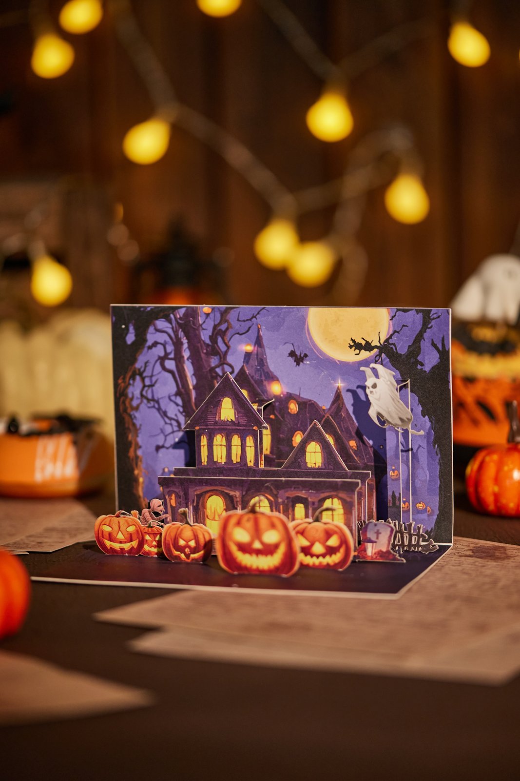 Halloween Haunted House Greeting Card