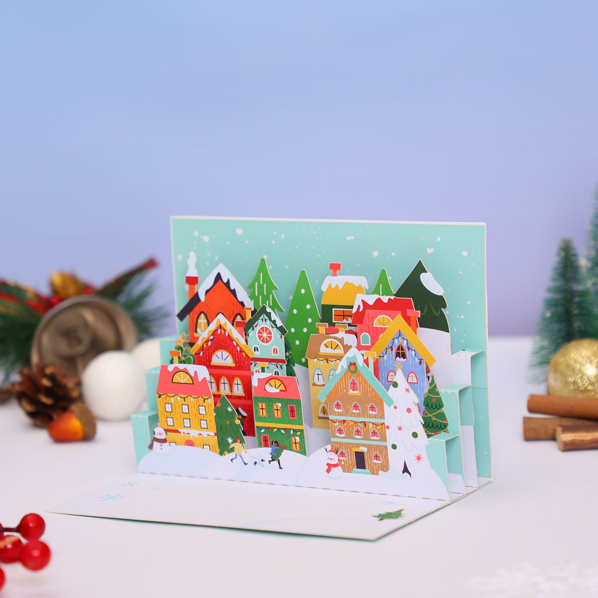 Christmas Village 3D Pop Up Card