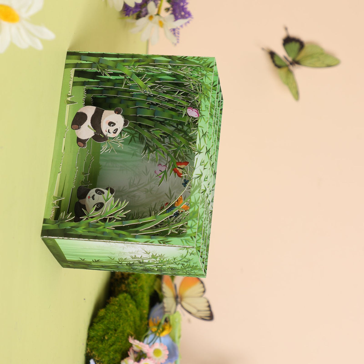 Panda Bamboo Grove 3D Pop Up Card