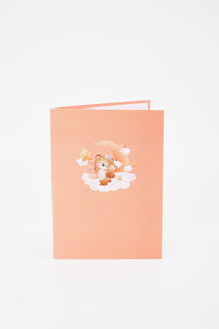 Crescent Moon Bear 3D Pop Up Card