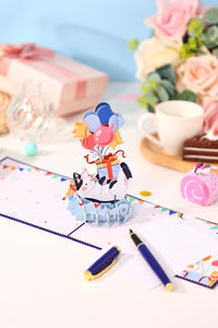 Cat Birthday Gift 3D Pop Up Card