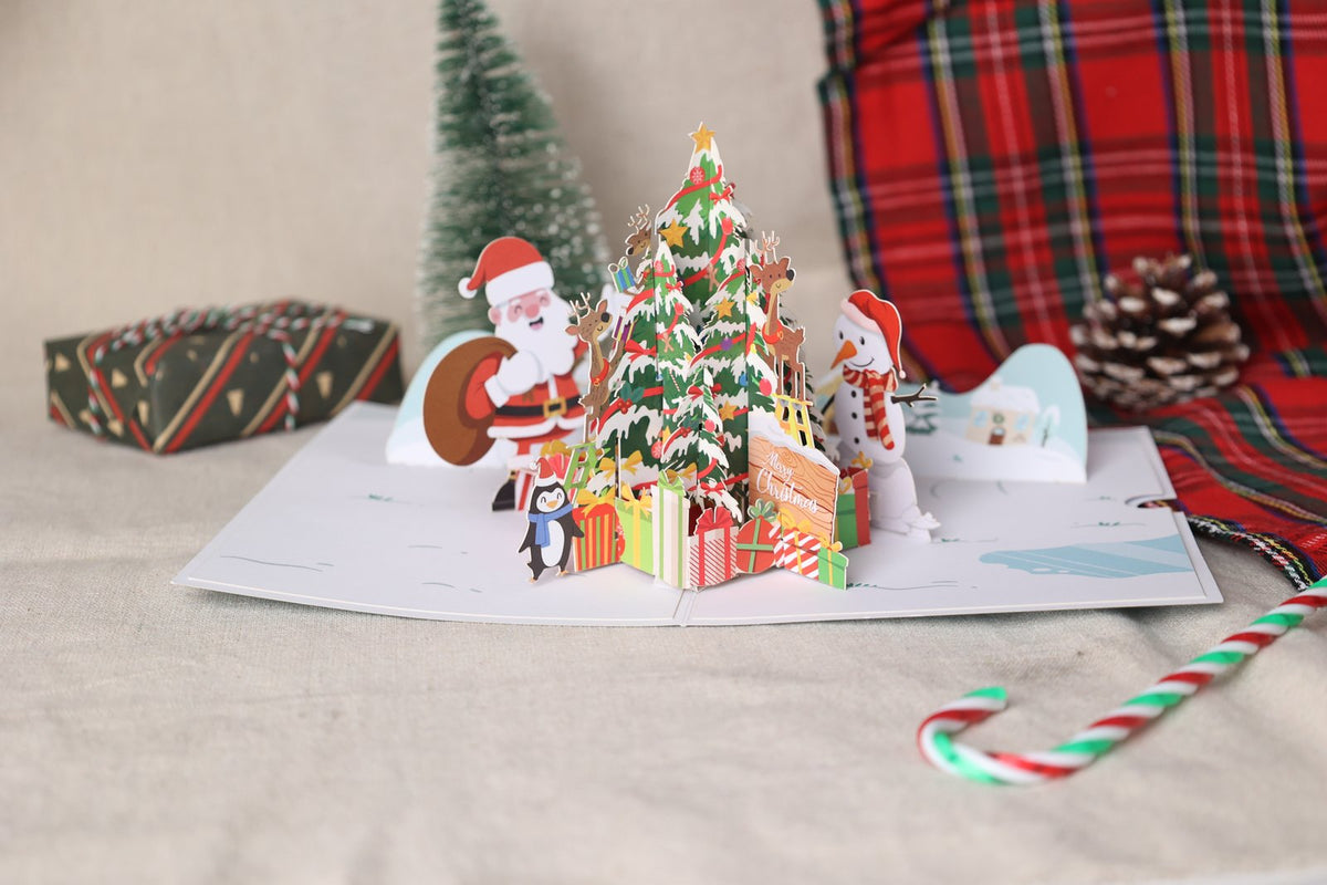 Christmas LED Light Christmas Tree Pop Up Card