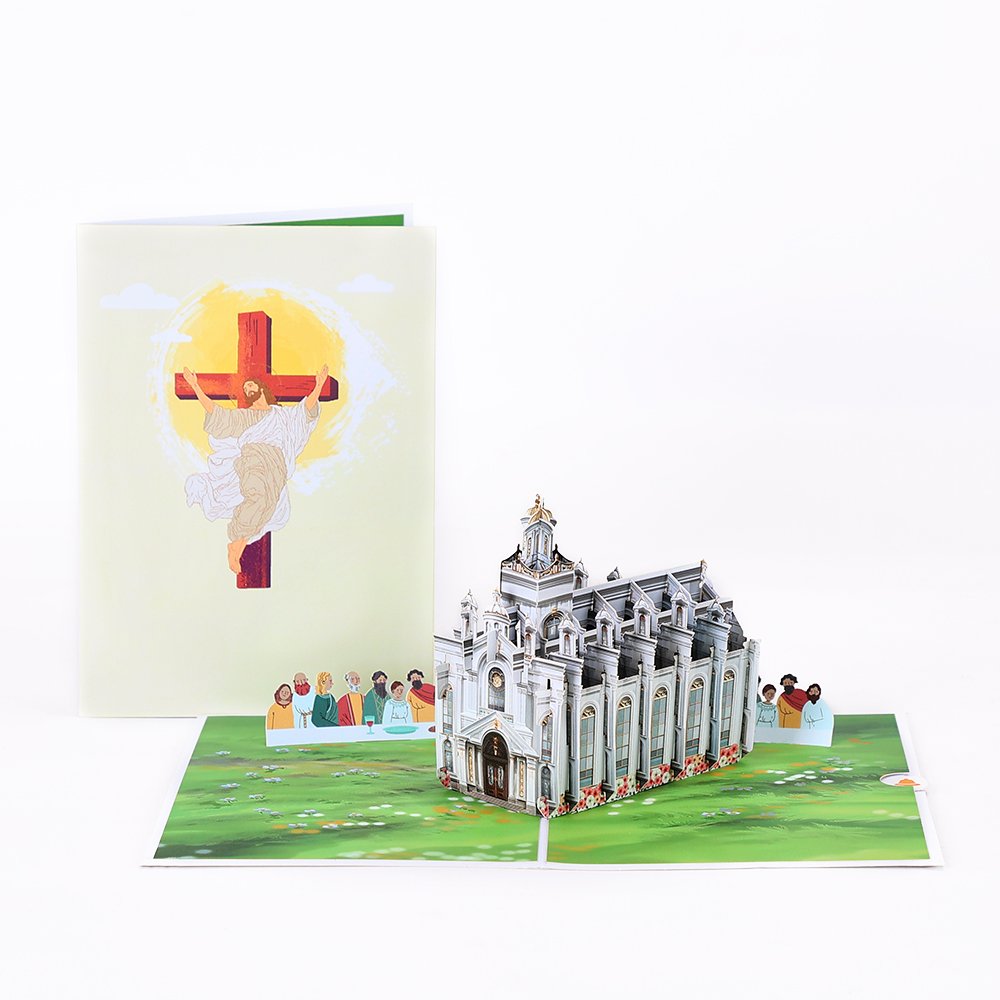 Cross Angel Flip Pop Up Card