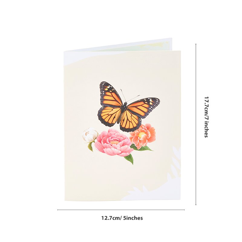 Butterfly Rose Flip Pop Up Card