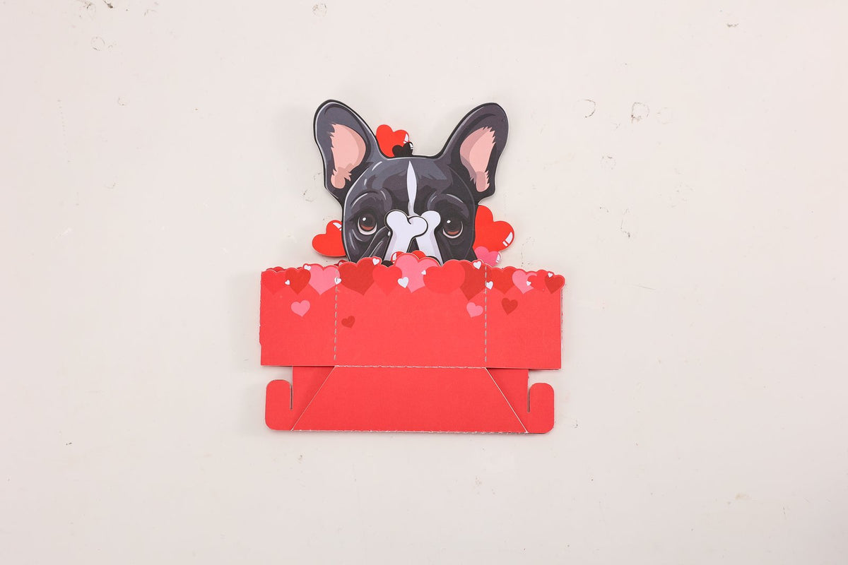 Valentine's Day French Bulldog Pop Up Card
