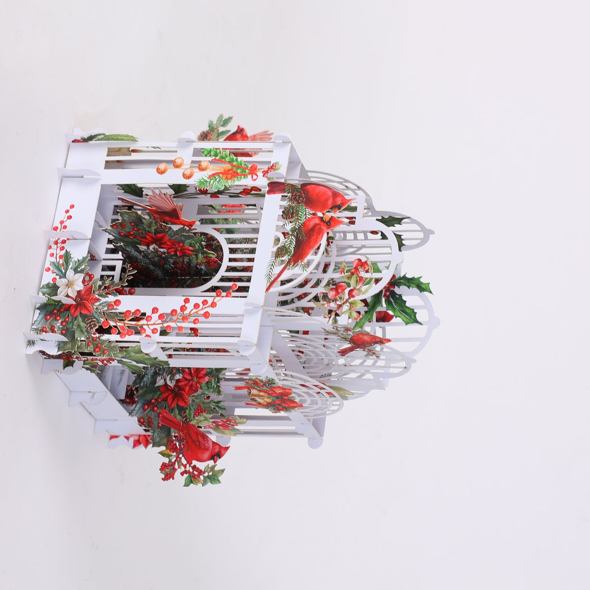 White Flower Arch Christmas Greeting Card