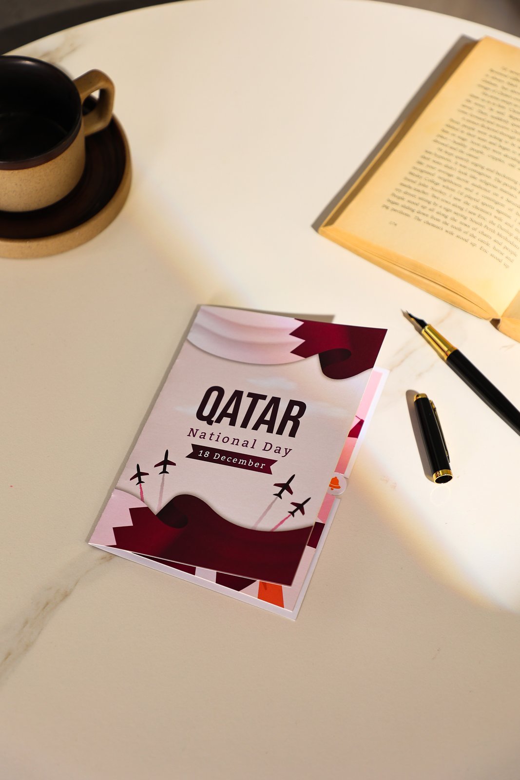 Qatar National Day Map 3D Pop Up Card