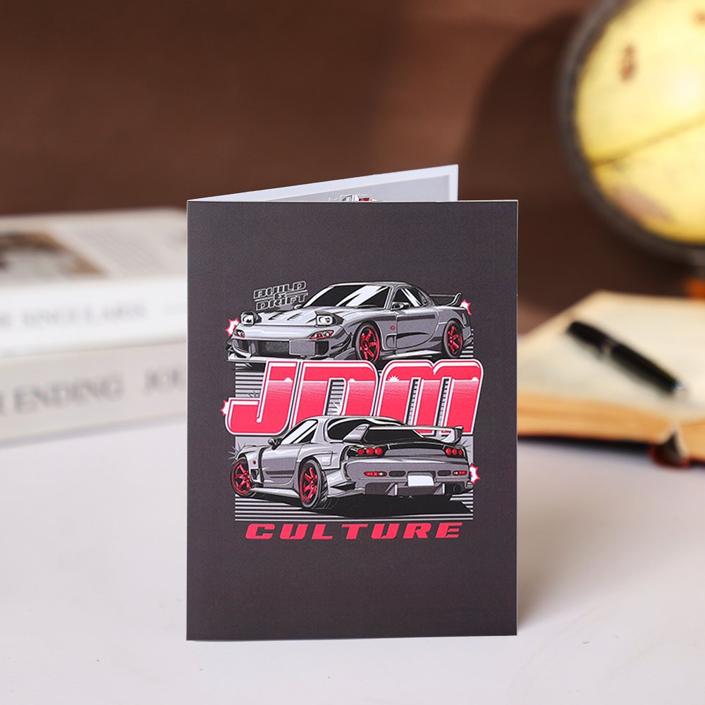 JDM Sports Car Flip Pop Up Card
