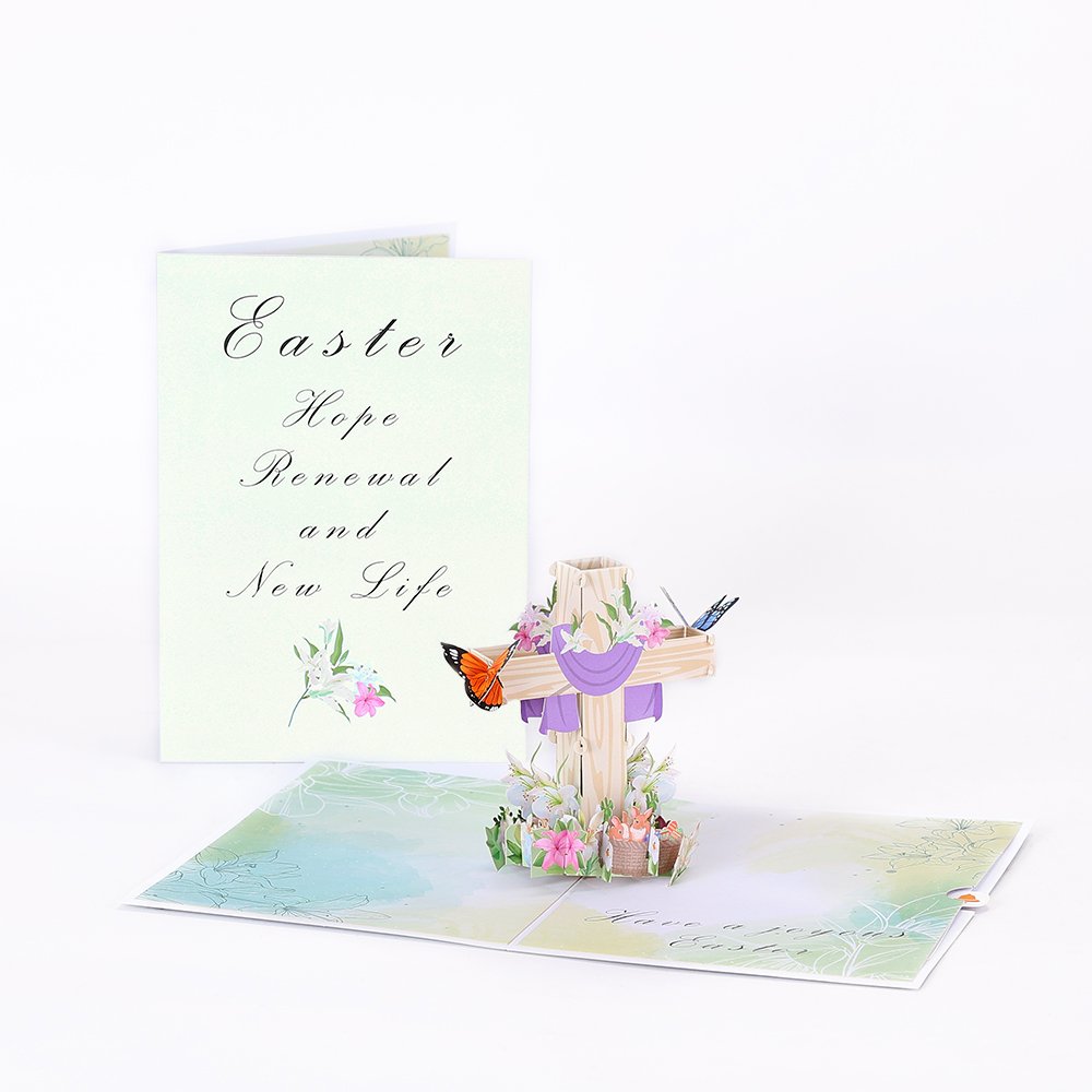 Easter Floral Flip Pop Up Card