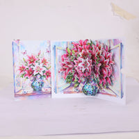 Purple Lily Flower Greeting Card
