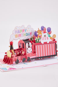 Birthday Train 3D Pop Up Greeting Card