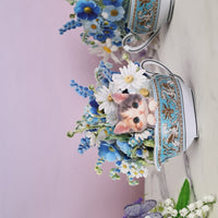 Teapot Cat Flower Bouquet 3D Pop Up Card