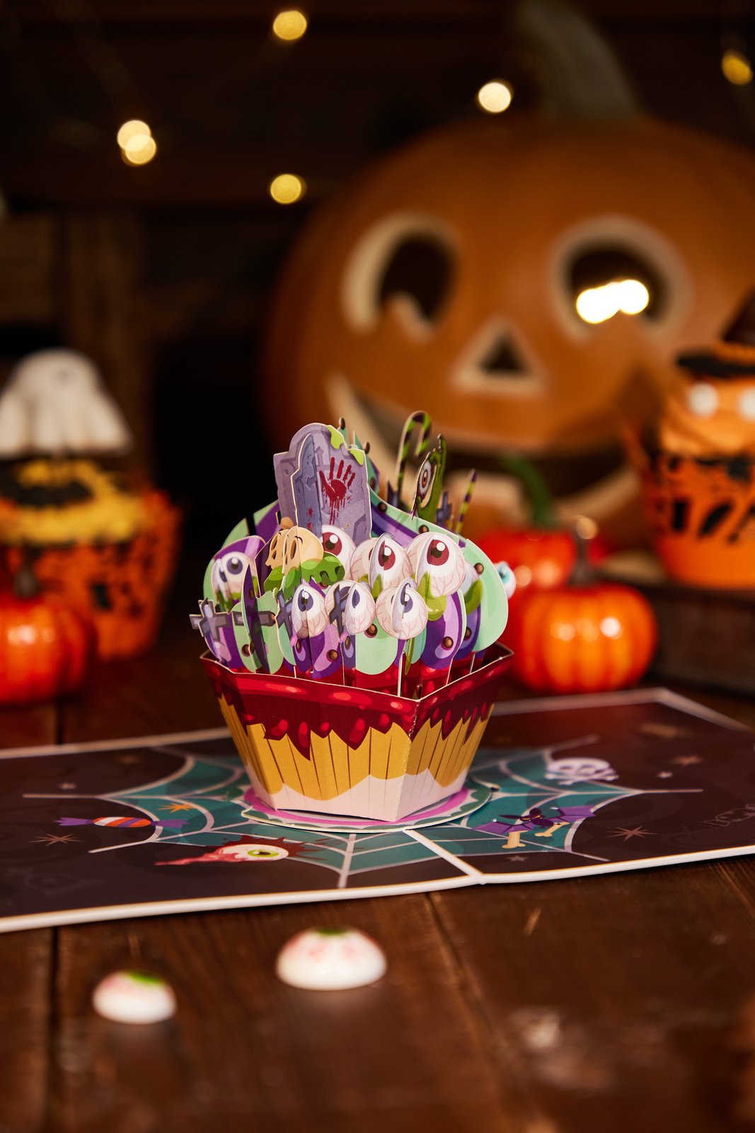Halloween Tombstone Cupcake Pop Up Card