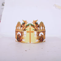 Nativity Double Door Pop Up Card