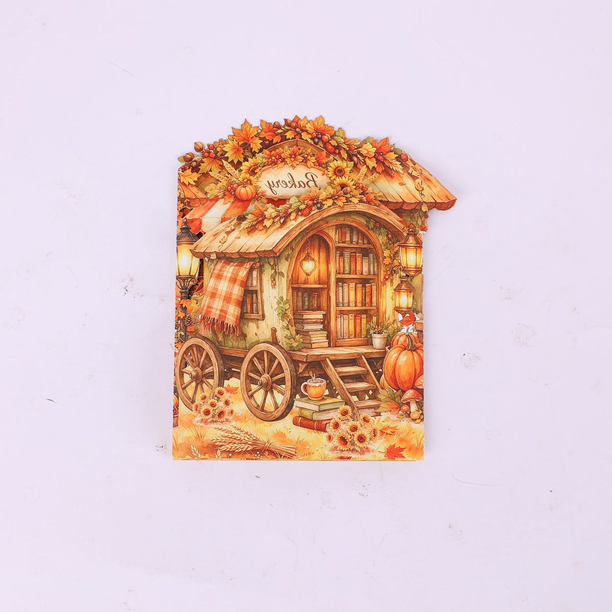 Autumn Gnome Harvest Double Door Pop Up Card