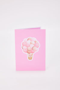 Hot Air Balloon Bear 3D Pop Up Card For Her