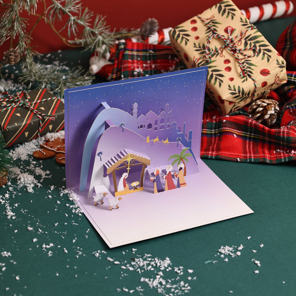 Nativity 90° 3D Pop Up Card