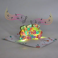 Lollipop Birthday LED Lights & Music Pop Up Card