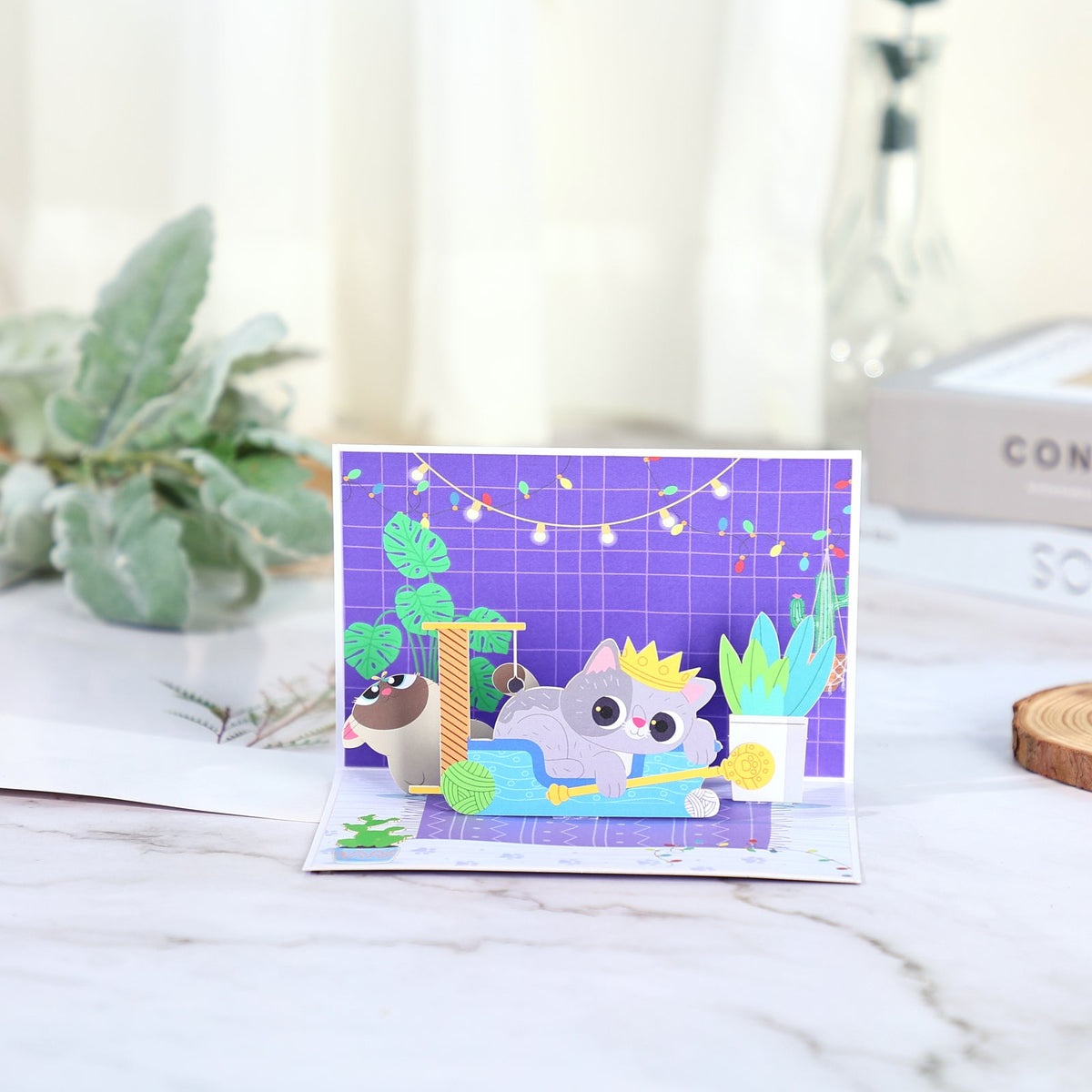 Cat Celebration Birthday Greeting Card