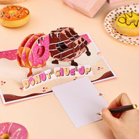 Donut Encouragement 3D Pop Up Card
