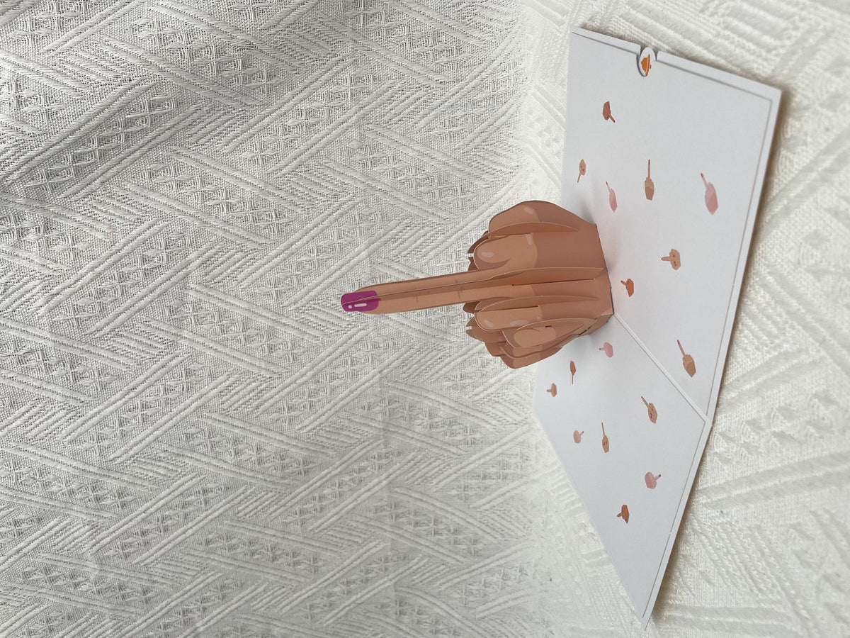 Middle Finger 3D Pop Up Card
