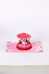 Valentine's Day Spinning Cat 3D Pop Up Card