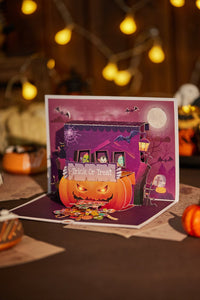 Candy Haunted House Greeting Card