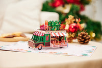 Gingerbread Man Food Truck 3D Pop Up Card