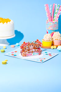 Birthday Bear 3D Pop Up Card