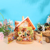 Europe Countryside Life Double Door Pop Up Card