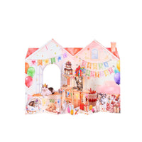 Birthday Party Cottage 3D Pop Up Card