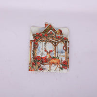 Red Christmas Double Door Pop Up Card
