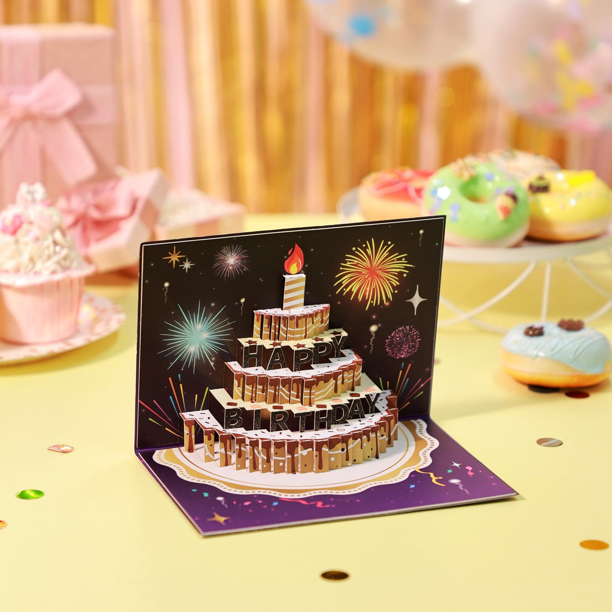 Fireworks LED Lights & Music Birthday Greeting Card