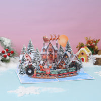 Christmas Reindeer Snowfield Greeting Card
