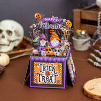 Halloween Gnome Box Purple Card