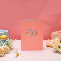 Blue Diamond Ring Proposal 3D Pop Up Card