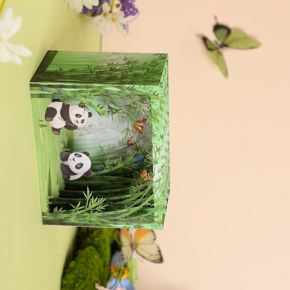 Panda Bamboo Grove 3D Pop Up Card