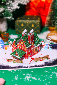 Christmas House 3D Pop Up Card