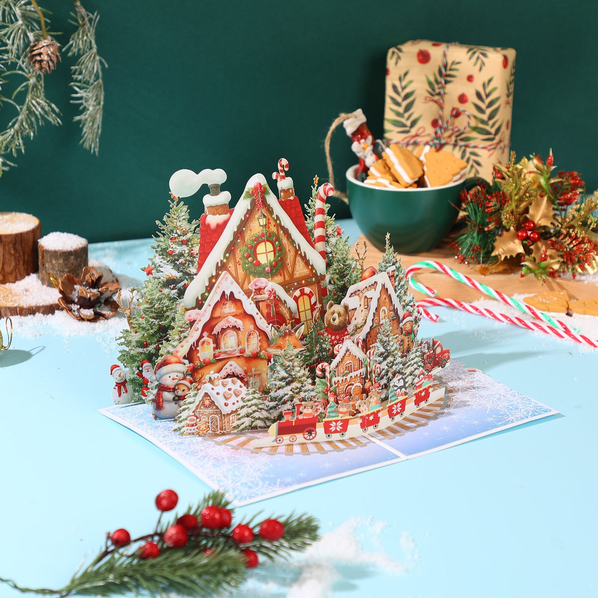 Gingerbread House 3D Pop Up Card