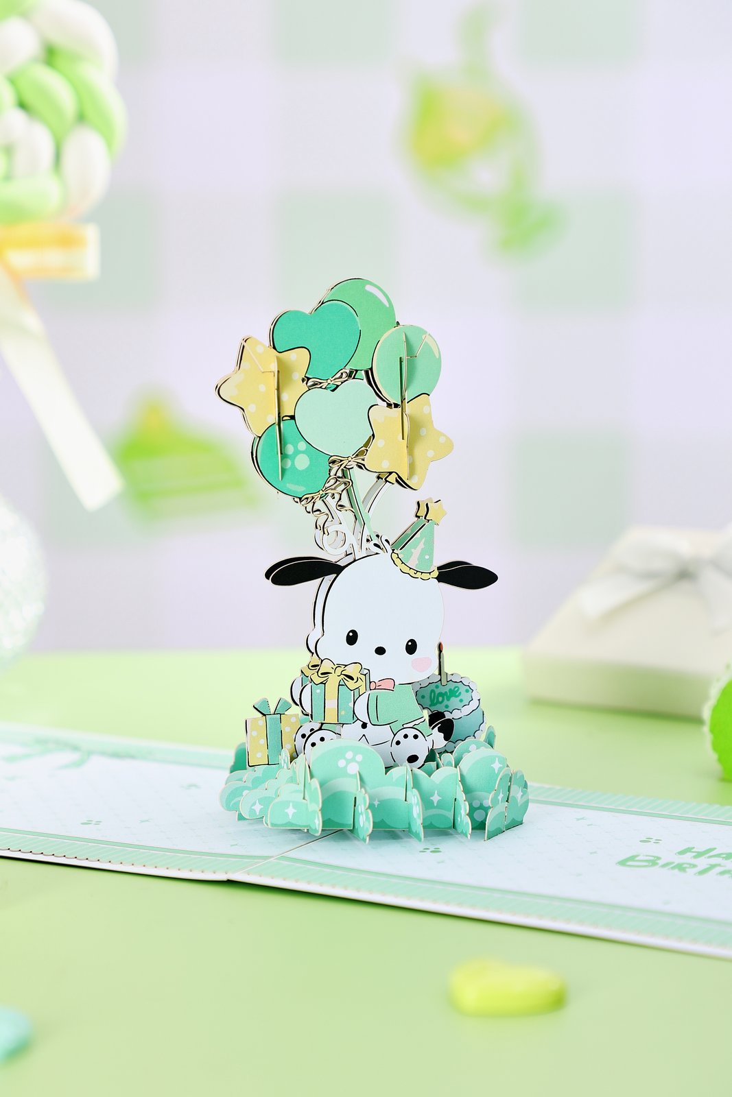 Pochacco Birthday Balloon Greeting Card