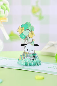 Pochacco Birthday Balloon Greeting Card