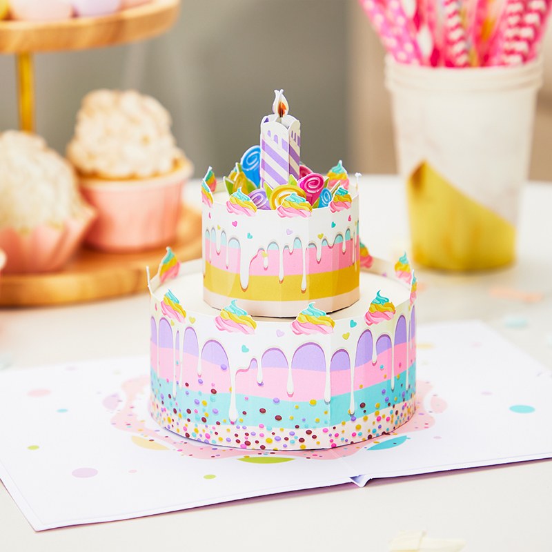 Candy Cake 3D Pop Up Birthday Card