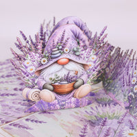 Lavender Gnome Greeting Card