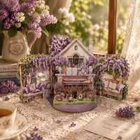 Flower Book House Double Door Pop Up Card