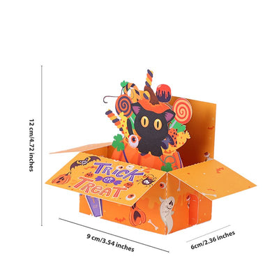 Halloween Cat Pop Up Box Card