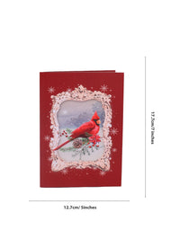 Vintage Cardinal Winter Birdcage Greeting Card