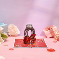 Valentine's Day Diamond Ring Gift Pop Up Card